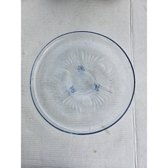 Paden City‎ 13.5" Blue Footed Console Bowl Compote Serving Tray "Maya" - Picture 4 of 16